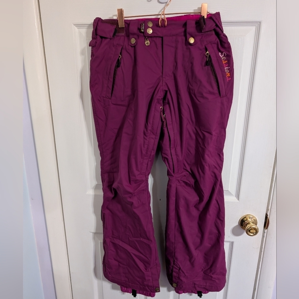 Sessions Womens Snow Pants Ski Snowboard Purple Winter Size Small RECCO